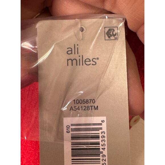 Ali Miles Womens Orange Knit Three Quarters Sleeves Scoop Neck Side Slits Sze XL - Picture 6 of 9